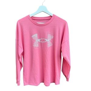 Under Armour Girls Loose Fit Long Sleeve T-Shirt Size Large